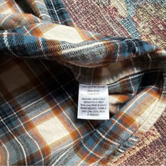 Red Head 2XL Men's Plaid Flannel Shirt - Blue and Brown 100% Cotton - Picture 7 of 8
